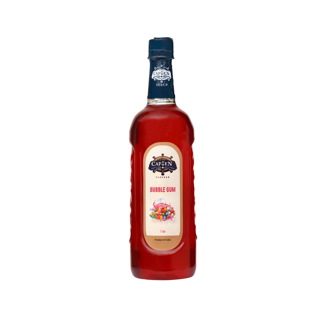 CAPTEN Bubble Gum Syrup 1L | Perfect Mixer For Enhancing Mocktails & Cocktails, Drinks, And Mojitos At Parties, Conveniently Packaged in a Bottle