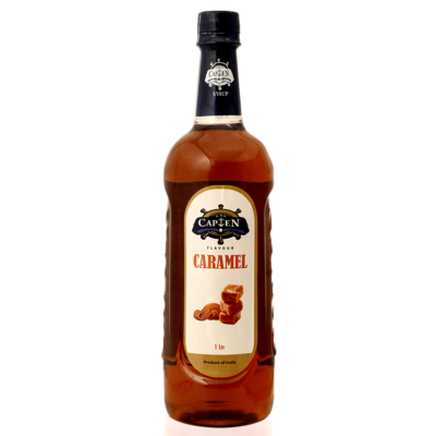 CAPTEN Sugar Free Caramel Liquid Syrup 1L For Coffee,Milkshake,Frappe,Cold-Coffee,Pancakes And More Diabetic Friendly Concentrated Liquid Syrup Ready To Mix