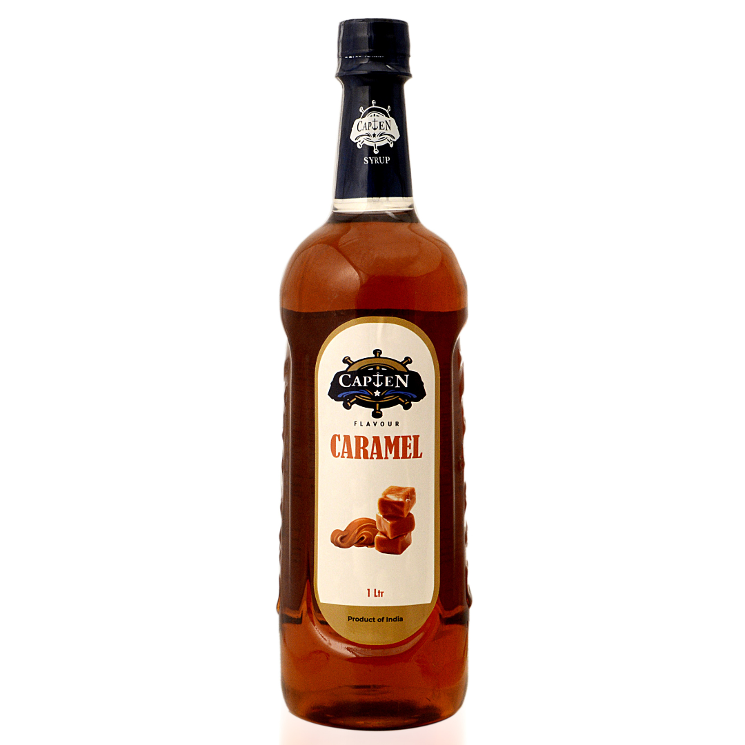 CAPTEN Sugar Free Caramel Liquid Syrup 1L For Coffee,Milkshake,Frappe,Cold-Coffee,Pancakes And More Diabetic Friendly Concentrated Liquid Syrup Ready To Mix