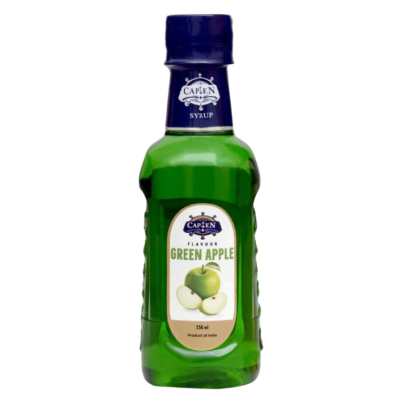 CAPTEN Syrup 250 ML | Rich Flavor for Mocktails, Cocktails, Lemonades, Iced Teas & More | 35+ Flavours (Green Apple)