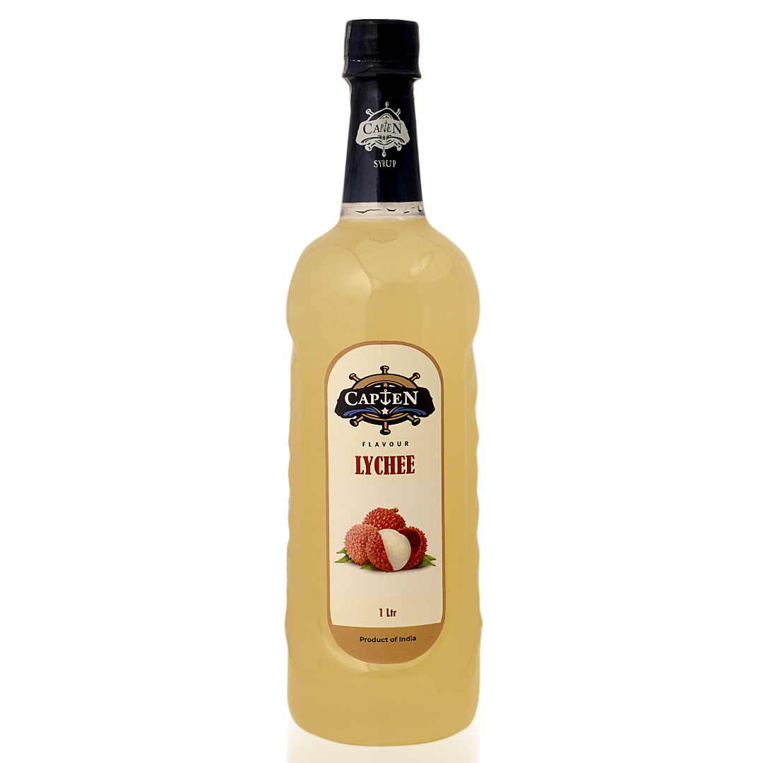 CAPTEN Lychee Syrup 1L | Rich Lychee Flavor for Mocktails, Cocktails, Lemonades, Iced Teas & More | 35+ Flavours