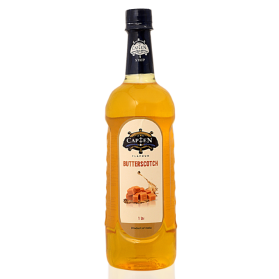 CAPTEN Butterscotch Syrup 1L | Perfect Mixer For Enhancing Mocktails & Cocktails, Drinks, And Mojitos At Parties, Conveniently Packaged in a Bottle