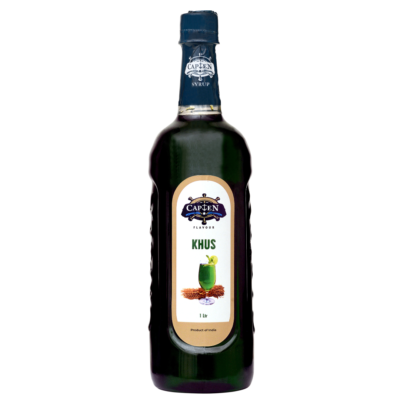 CAPTEN Khus Sharbat 1L Natural Flavored Khus Sharbat, Ready to Drink Summer, Instant Cool Refreshing Mixer for Faluda, Mocktails, Juices, Cocktails, Milkshakes